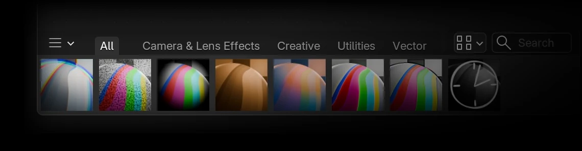 Compositor Asset Shelf